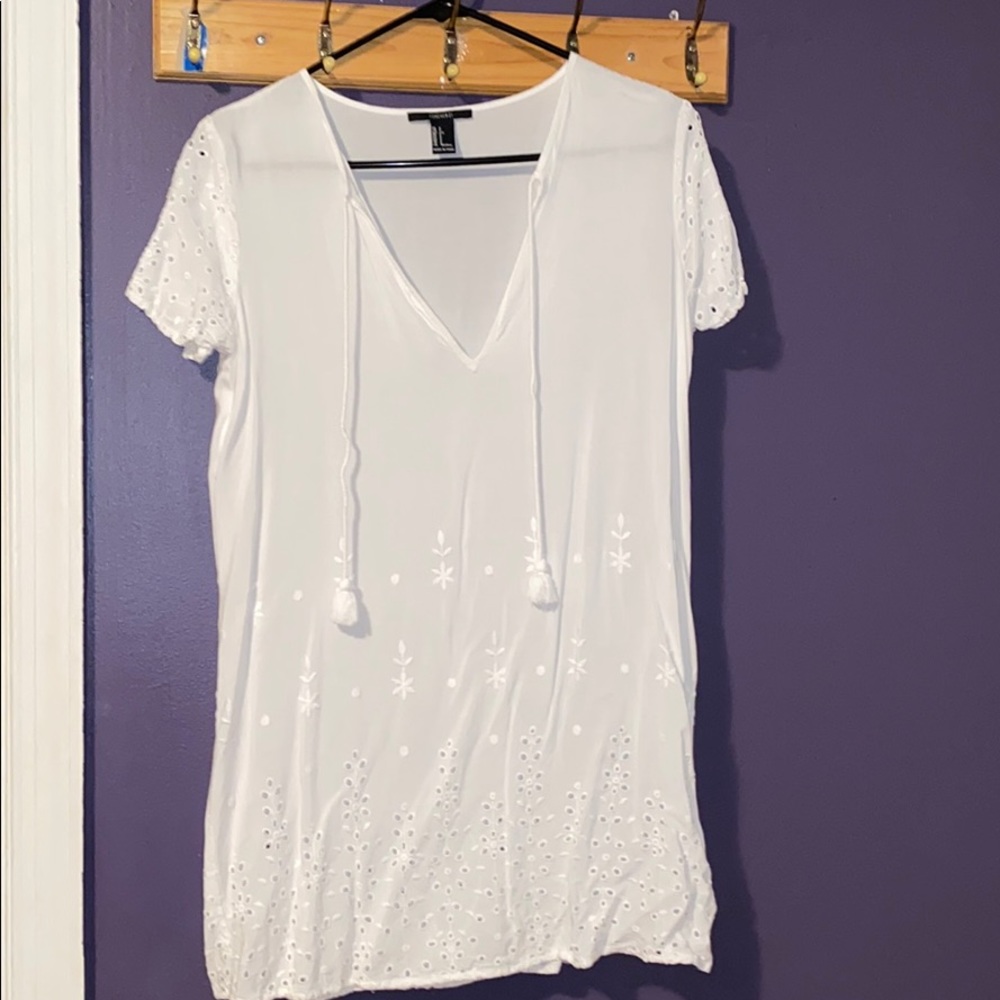 White beach dress